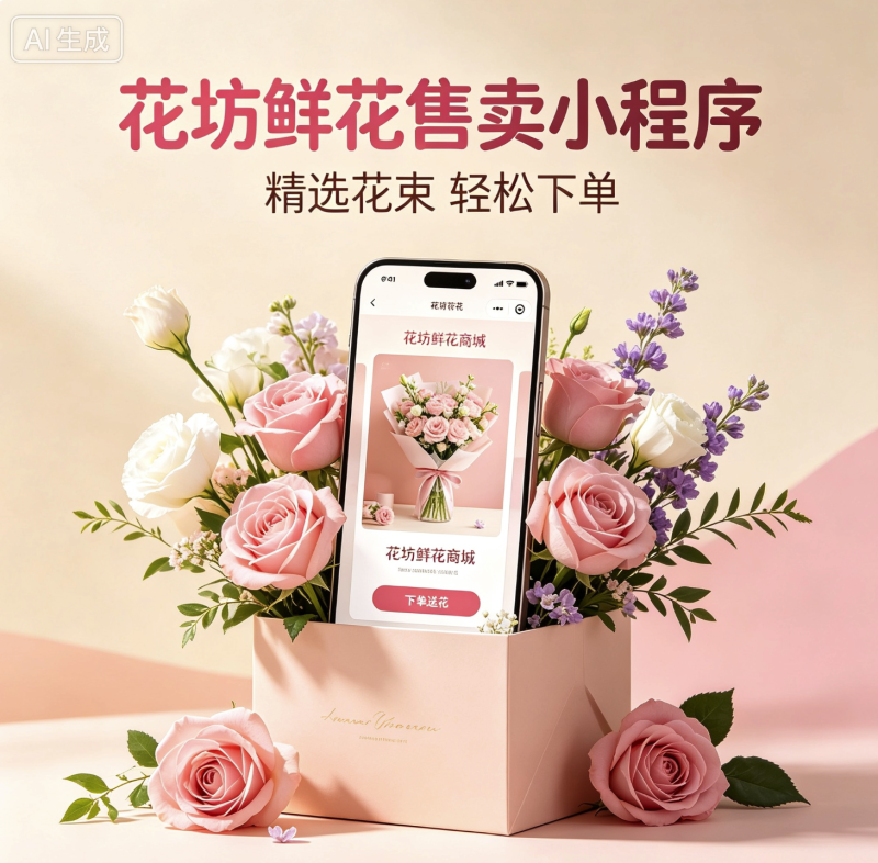 花坊鲜花售卖商店微信小程序源码-微码集市